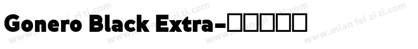 Gonero Black Extra字体转换